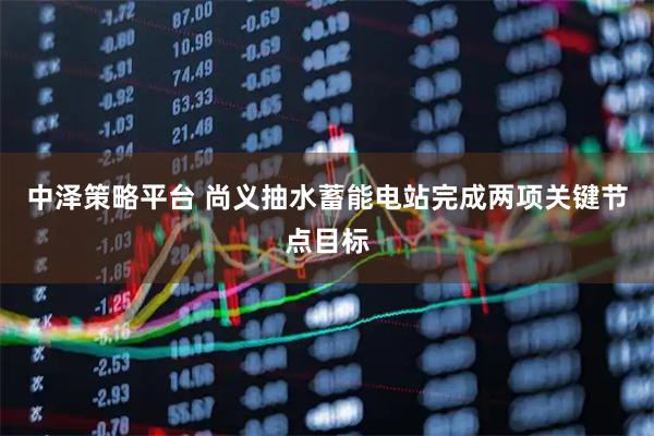 中泽策略平台 尚义抽水蓄能电站完成两项关键节点目标
